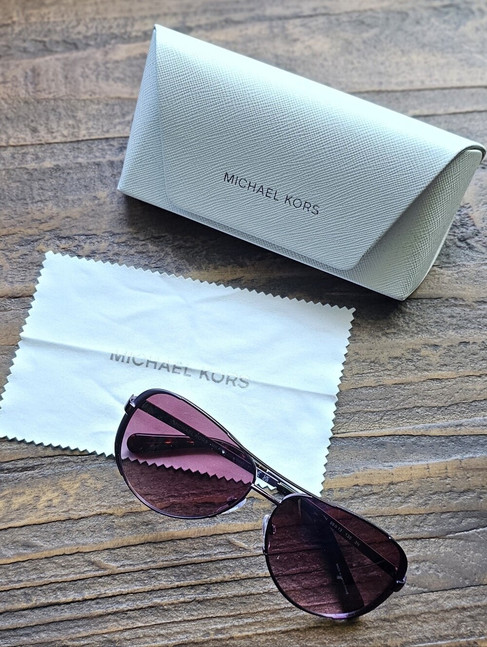 *Michael Kors Chelsea Purple Aviator Sunglasses*